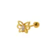 Wholesale 1 Piece Ear Cartilage Rings & Studs Vintage Style French Style Simple Style Star Moon Butterfly 316L Stainless Steel Copper Waterproof Non Tarnish Surgical Steel Zircon