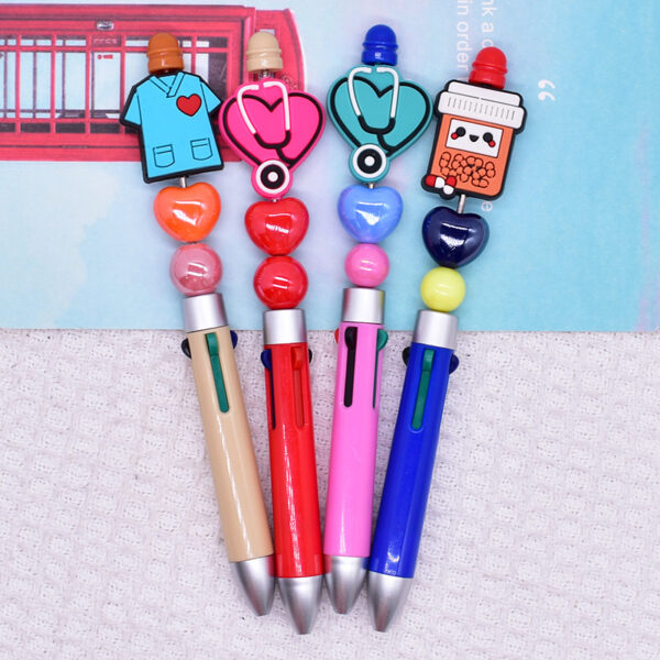 oly-03b0ab3399028411646762460ee6f1f7 Wholesale medical creative cartoon double-sided scorched beads stationery diy beads loose beads ballpoint pen beaded accessories beads