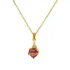 Wholesale 304 Stainless Steel Heart Shape PVD Coated 18K Real Gold Plated Retro Classic Style Waterproof Non Tarnish Plating Cable Chain Lobster Trigger Clasp Closure Pendant Necklace