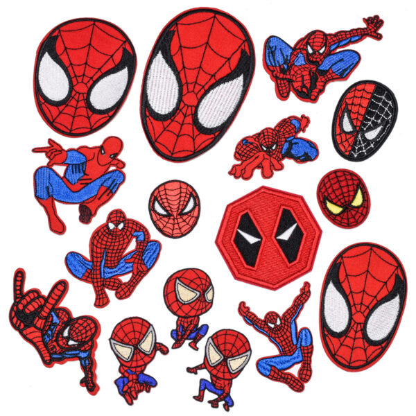 oly-03d719302accb04c069ded1e4dab0f9a Wholesale Spider-Man Cartoon Embroidery Children's Patch Clothing Clothes Jeans Decoration Hole Cloth Sticker