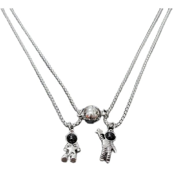 oly-03dc8c93b78fa87775c79185ba5834ca Wholesale Astronaut Necklace Couple Pair of Cool Women Trendy Men ins Style Personality Pendant Long-distance Love Valentine's Day Gift