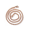 Wholesale Stainless steel gold twisted chain plain chain twisted rope chain