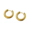 Wholesale Women's Simple Ring Round Earrings Titanium Steel 304 Stainless Steel Stud Earrings Direct Supply