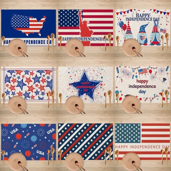 Wholesale Independence Day Themed Placemat And Napkin Set For Festive Dining