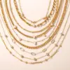 Wholesale Women's Classic Style 18K Gold Plated 304 Stainless Steel Oval Pendant Necklace With White Diamond And Zircon Geometric Pattern (Jewelry) Waterproof And Fade Resistant