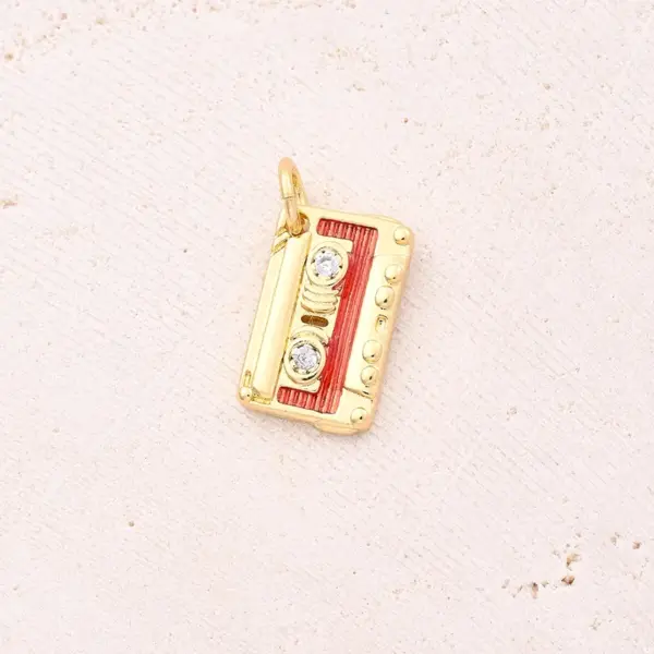 oly-0440ad0bd6655a17eccf9264ab156941 Wholesale 1 Pc/Package 12.5x17mm 15x11mm 19x10mm Hole 3~3.9mm 5x3.5mm Copper Zircon 18K Gold Plated Ice Cream Letter American Flag Polished Pendant