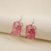 Wholesale Valentine's Day Love Dwarf Earrings Female Flamingo Love Semi-round Plaid Acrylic Earrings Female