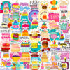 oly-0468b75b0ea70cc93d7e8ebf7d0fbfd2 Wholesale 50 birthday cake stickers birthday wishes graffiti stickers DIY happy birthday stickers