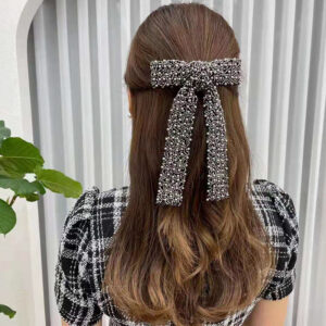 Wholesale  High-End Hairpin Style Handmade Pearl Headwear Fashion Top Clip Beaded Women's Ponytail Clip