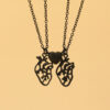 Wholesale hollow heart ring love magnetic necklace unisex magnet couple necklace suit good friend