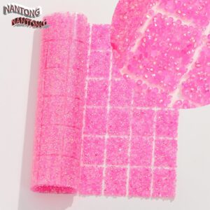 10 rose red / Flat bottom round hot diamond hot melt square adhesive sticker [full piece 24*40cm small square 3*4cm]