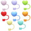 Wholesale Valentine's Day straw decorations, straw plugs, heart decorations