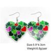 Wholesale arrival St. parcret festival earrings Irish green lucky grass rainbow love acrylic earrings