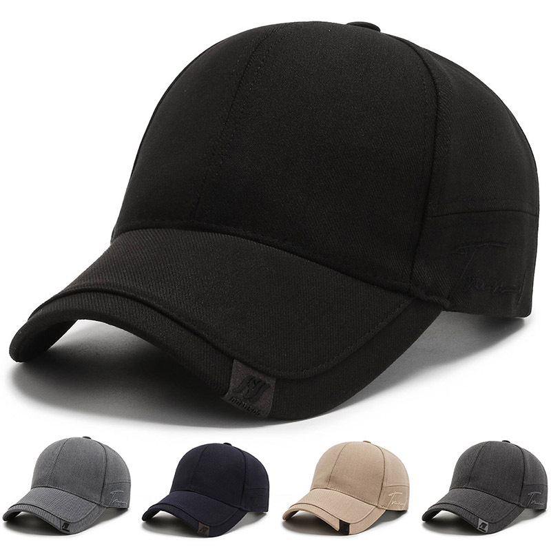 Wholesale Hat Men's Trendy Sunshade Cap Korean Style Men's Sun Hat Black ins Trendy Simple Casual All-match Baseball Cap