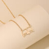 Wholesale 1 fashionable ins style metal hollow book pendant graduation season gift lady necklace selfie pose to wear