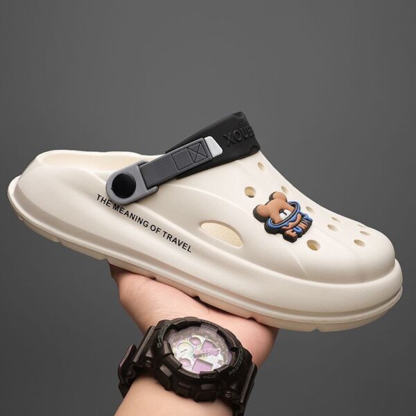 Wholesale Men's Hole Shoes Summer Thick-soled Casual Sports Non-slip Soft-soled Sandals for Outer Wear Dual-use Shit-feeling Beach Slippers for Men
