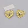oly-04d9f5f93962606342c031c384d12e28 Wholesale Style Exaggerated Pleated Metal Big Heart Earrings for Women Normcore High-End Cold Style Unique Earrings