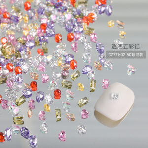 Transparent bottom colorful zircon mixed package (dz771-02)