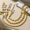 Wholesale Geometric Necklace For Women Featuring 304 Stainless Steel With 18K Real Gold PVD Coated Plating And Rhinestones On A Tennis Chain