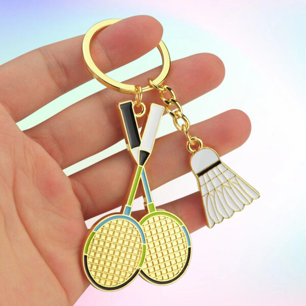 oly-04f739699c2129284dec8e9966da581a Wholesale Badminton Keychain Pendant Customized Badminton Sports Club Commemorative High Color Value Bag Small Pendant