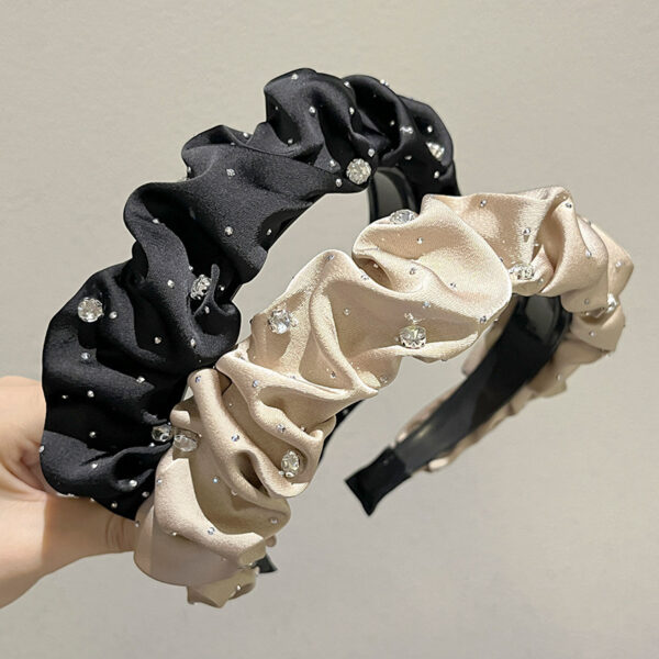 oly-0517cff34760b85438e53ef1a3506d0c Wholesale gypsophila high cranial top pleated headband women's summer French net red pressure hairpin temperament water drill headband
