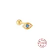 Wholesale 1 Piece Ear Cartilage Rings & Studs Fashion Devil'S Eye 925 Sterling Silver Plating Rhinestones