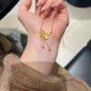 Wholesale Snake and Butterfly Tassel Necklace This Year of the Snake Transporter Pendant Fashionable Simple Elegant Clavicle Chain Gift