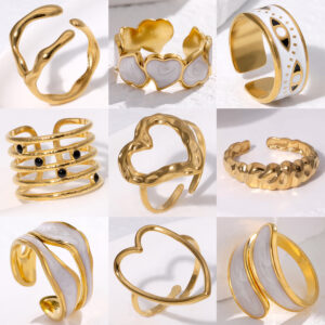 Wholesale Titanium steel ring with non-fading color, stainless steel index finger ring