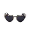 oly-053b533172662248587ecbd998ae8fab Wholesale Heart-Encrusted Diamond Sunglasses Sunglasses Dot Diamond Handmade Style Female Cute Cat Eye Fresh
