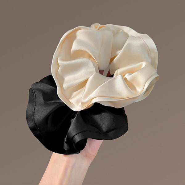Wholesale High-grade Satin Large Intestine Hair Ring French Cream Headline Light Luxury Silk Hair Accessories Ponytail Hair Ring