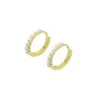 Wholesale Simple Style Geometric Alloy Plating Inlay Artificial Pearls Women's Hoop Earrings