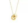 oly-0591af33afd3a0b0558bccaf7ae01c5e Wholesale Titanium steel colorfast Roman numeral double ring necklace, clavicle chain, sweater chain