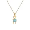 Wholesale Cute Streetwear Cartoon Copper Plating Inlay Zircon 18k Gold Plated Pendant Necklace
