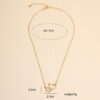 Wholesale 1 Fashion Double-ring Love Necklace Niche Advanced Design Simple Ladies Pendant Jewelry