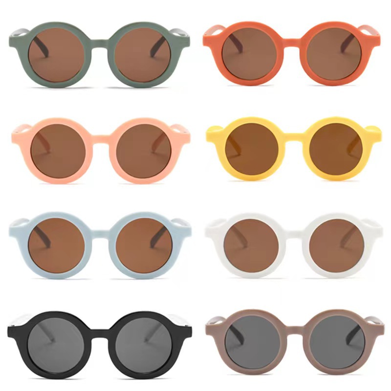 Wholesale New Round Retro Danish Children's Sunglasses Wholesale Ins Cute Sunshade Trendy Baby Bear Junior Sunglasses
