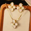 Wholesale 304 Stainless Steel Plastic Flower Electroplating PVD Coated Stone-Free 18K Gold Plated Imitation Gold Golden Plated Casual Elegant Cute Snake Chain Multicolor-Golden Yellow Earrings Necklace Jewelry Set