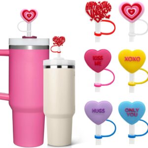 Wholesale Valentine's Day silicone dust cap plug creative cute straw decoration straw sleeve 7-8mm straw cap