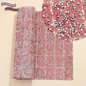 12 light dark pink pointed bottom rhinestone style / Pointed bottom rhinestones with resin cylindrical hot melt square adhesive tape [full piece 24*40cm small square 3*4cm]