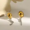 oly-05e2c5494bd8d1731feae51109e91201 Wholesale 18K Gold Plated 304 Stainless Steel Vacuum Electroplating (In Furnace) Zircon Geometric Mixed Color (Jewelry Metal Contrast Color) British Style Cable Chain/Cross Chain/O Chain Jewelry Set For Women Independence Day