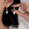 Wholesale Round Drop Earrings For Women With Copper Ear Pins, 14K Real Gold Plated Bezel Setting And Zircon Inlay