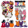 Wholesale Halloween Series Gingerbread Man Water Cup Pumpkin Funny Ghost Creative Cute Sequin Ironing Large Cloth Sticker