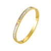 Wholesale Stainless steel and titanium steel colorfast jewelry, three-diamond shell titanium steel bracelet
