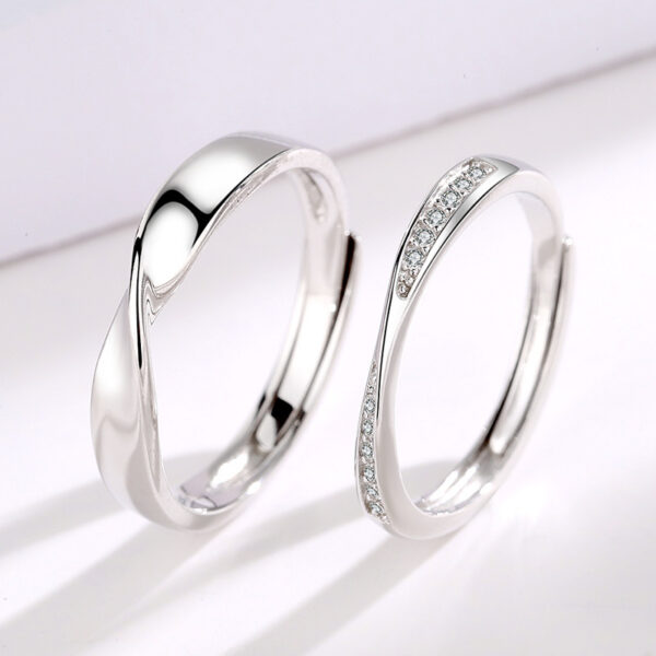 Wholesale Mobius Couple Ring Fashion 520 Valentine's Day Ring Female Popular Simple Open Ring  Valentine's Day Gift