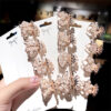 Wholesale exquisite pearl metal geometric hairpin back head female small gripper women's side clip top clip ponytail clip hair accessories