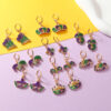 oly-0627799032165a1ed01f0a7fe045a2c0 Wholesale Carnival Earrings Flash Iris Flower Mask Earrings Crown Earrings Trendy Fashion All-match Earrings