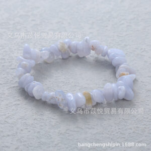 Blue pattern agate (natural material) / Bracelet circumference is about 18cm