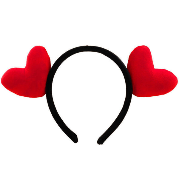 oly-062db5577ecb608ece1b6f838e3dfcae Wholesale Valentine's Day Headwear Cute Red Love Hair Band Tanabata Bridesmaid Wedding Funny Hair Card Girl Headband Hair Accessories Women