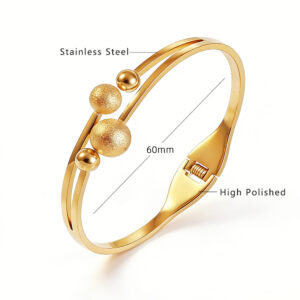 4 gold beads (priced per piece, 12 pieces per pack) / 18K gold vacuum plating in full-body stainless steel furnace