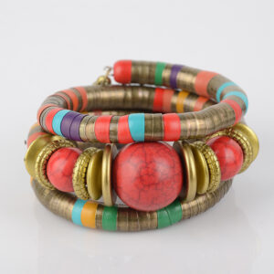 oly-0640a4ef8f26ee0ed99c49bc981660ec Wholesale sales three-circle bracelet style exaggerated personality spacer retro beaded Bohemian multi-layer bracelet