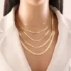 Wholesale Ion Plating (IP) 18K Gold Plated Chain Necklace 304 Stainless Steel IG Style Original Design Basic Waterproof Non Tarnish 304 Stainless Steel Lobster Trigger Clasp Closure Layered Necklaces Sweater Chain Long Necklace